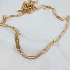 All Personalised Necklaces: Engraved Paperclip Chain