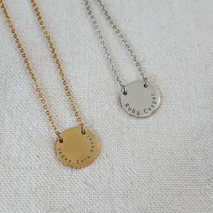 All Personalised Necklaces: Circle Pendant Necklace