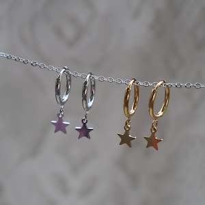 Mini Star Hoop Earrings