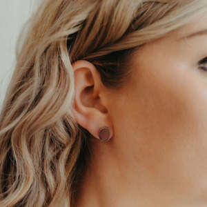 Abstract Circle Stud Earrings