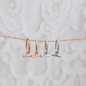 Bar Hoop Earrings