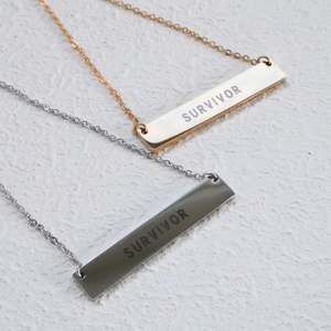SURVIVOR Bar Necklace