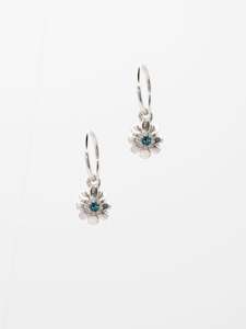 Cherry Blossom Earrings ~ Silver & Blue Topaz