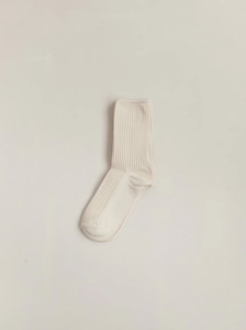 Clothing: 2x2 Rib Socks ~ Buttercream