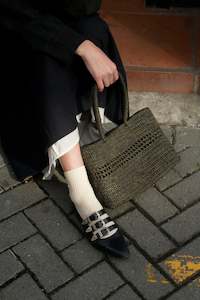 Bags: Horizontal Stripe ~ Kelp