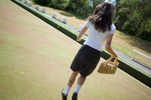 Bags: Vertical Stripe ~ Natural