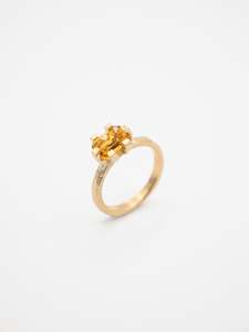 Alexandra Dodds: 6 Claw Ring ~ Gold & Citrine