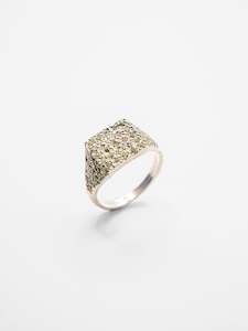 Camille Paloma Walton: Square Signet ~ Pale Green