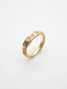 Welfe Bowyer: Sliced Gems Ring ~ 18ct Gold & 4 Diamonds