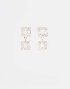 Earrings: Duo Drops ~ Silver