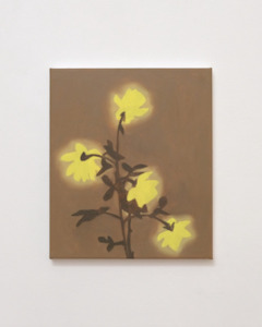 Abbie’s Roses II (Fluorescent Yellow and Light Brown)