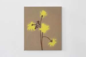 Art: Abbie’s Roses I (Fluorescent Yellow and Light Brown)