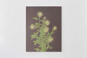 Abbie’s Roses IIII (Fluorescent Yellow and Light Brown)