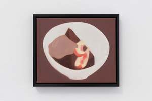 Briana Jamieson: White Bowl with Cake and Nectarines (2025)