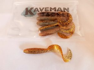 Grub Curly tail soft bait 4" Kaveman Tackle