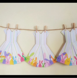 Origami Bunting: EASTER BUNNY Origami Bunting