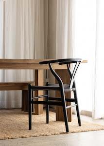 Chairs: Wishbone Rope Chair / Black
