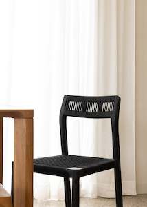 Chairs: Glide Dining Chair / Black Loom