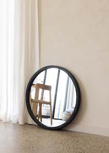 Mirrors: Teak Aura Mirror 80cm / Black