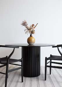 Tables: Sophie Round Dining Table / Black