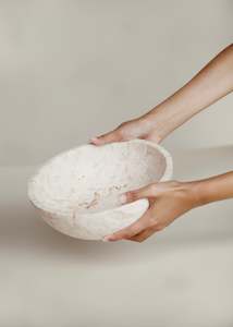 Wooden Bowls: Koji Marble Bowl / Cream