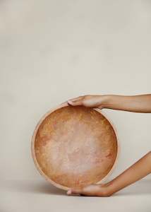 Wooden Bowls: Nuru Marble Bowl / Pink Taupe