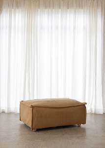 Sofas: Homecrest Ottoman / Leather / Latte