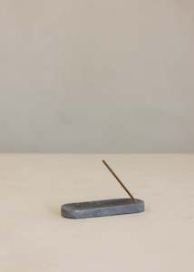 Decor: Isha Marble Incense Tray / Black
