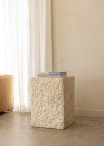 Sale: Margaret Statement Plinth / Crema Marble