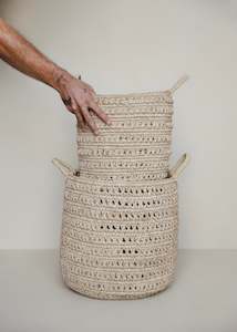 Ingrid Raffia Basket Set Of 2 / Natural