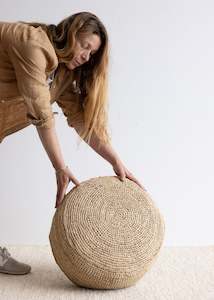 Floor Cushions Poufs: Mila Sisal Pouf / Natural 45cm