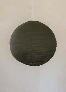 Globe Linen Lantern: Globe Linen Lantern / Olive