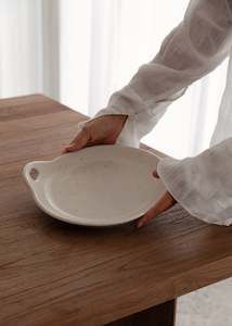 Ceramics: Citra Plate 25cm / Speckled White