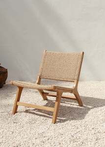 Chairs: Sunday Teak Lounger Outdoor / Natural