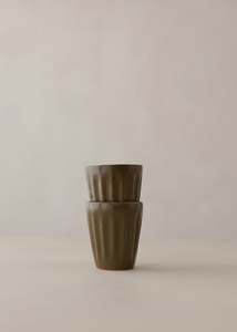 Homewares: Nila Cup Set of 2 / Olive