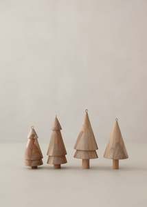 Homewares: Silent Trees Set of 4 / Natural