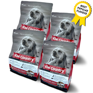 Dog Food Cartons: 4 Bags Dry Dog - Beef