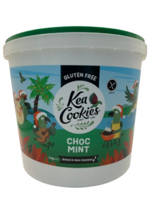Products: Kea Cookies – Gluten, Wheat, Dairy and Egg Free Choc Mint Xmas 1kg Bucket