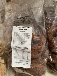 250g pack of Broken Double Choc Chip Cookies