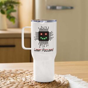 Fun Laser Focused Travel Mug With a Handle - Kea Sigma Delta