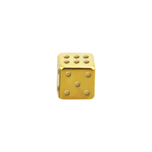 Circular: 14g Gold Externally Threaded Dice