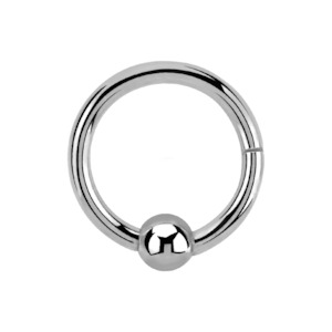 16g Silver Ball Surgical Steel Hinged Ring