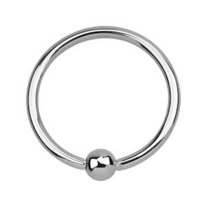 Nose Piercing Jewellery: 18g Surgical Steel Fixed Bead Ring