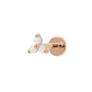 Flat Piercing Jewellery: Rose Gold Lapse Opal Earring
