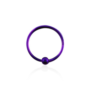 Purple Sterling Silver Nose Ring
