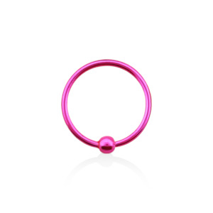 Nose Ring Piercing Jewellery: Pink Sterling Silver Nose Ring