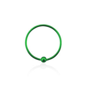 Nose Ring Piercing Jewellery: Green Sterling Silver Nose Ring
