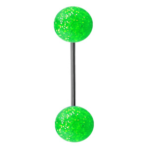 Acrylic: Green Acrylic Tongue Bar
