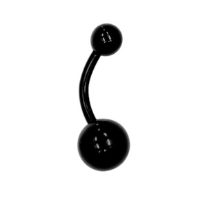 Acrylic: Black Acrylic Navel Bar