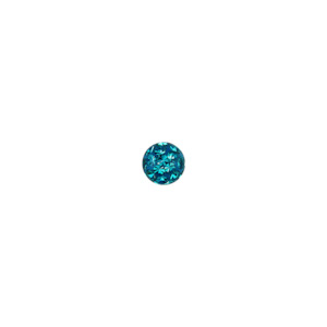Acrylic: 14g 5mm Blue Zircon Ferido Externally Threaded Ball